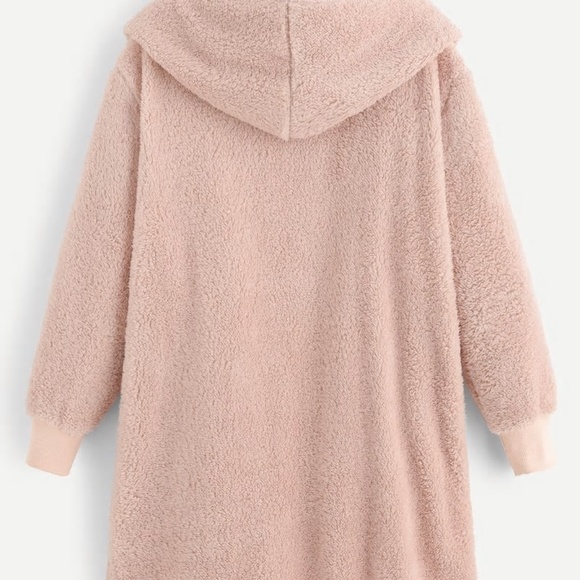 Blush Pink Teddy Outerwear Jacket - Picture 2 of 3